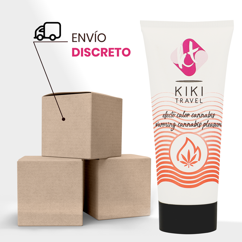 Lubrikační gel Kiki Travel Cannabis s hřejivým efektem 50 ml