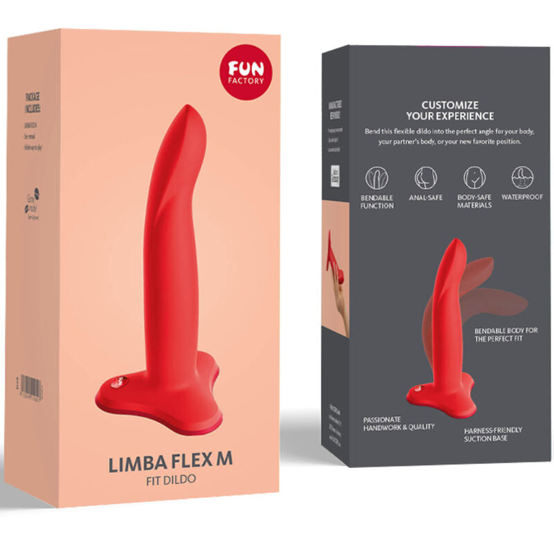 Ohebné dildo LIMBA FLEX M červené od FUN FACTORY