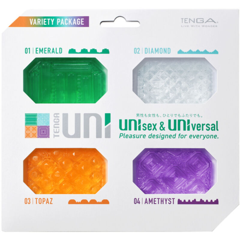 TENGA UNI Variety Pack - 4 druhy masturbátorů