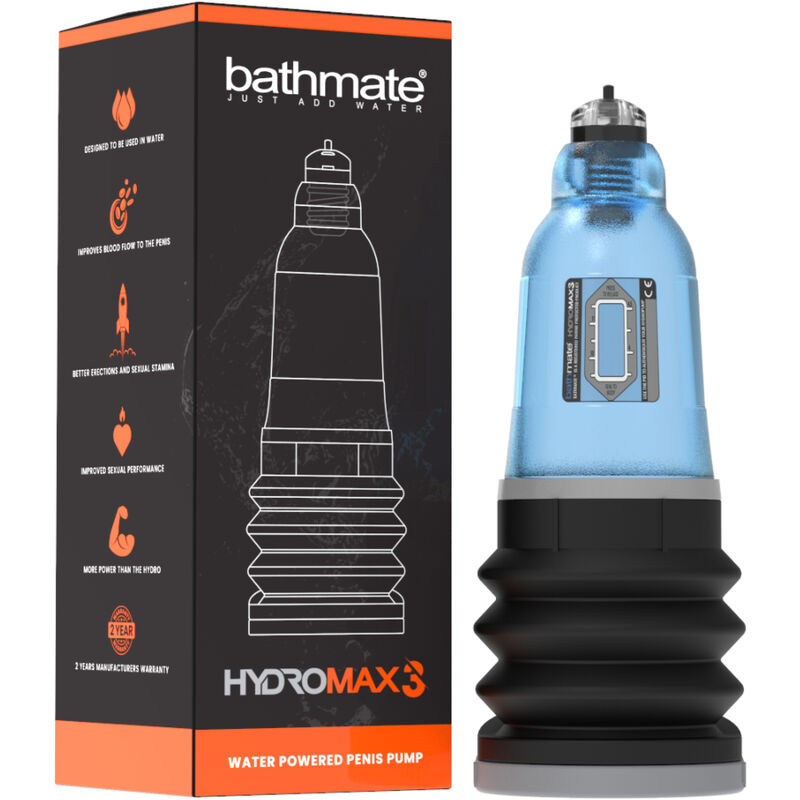 Hydromax 3 vodní pumpa Bathmate modrá (3-8 cm)