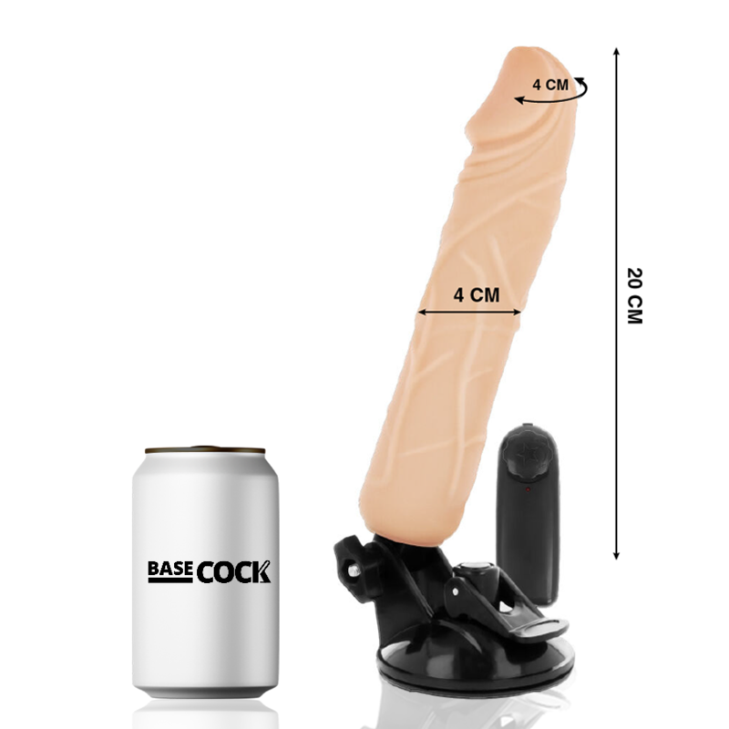 BASECOCK realistický vibrátor s ovladačem 20 cm