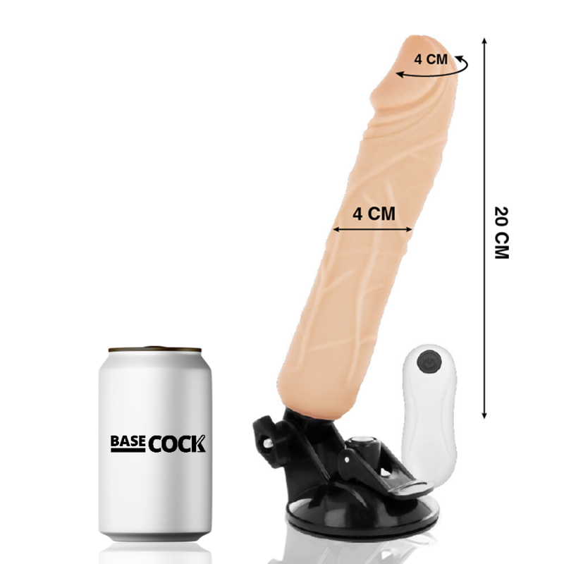 Realistický vibrátor BASECOCK s ovladačem (20 cm)