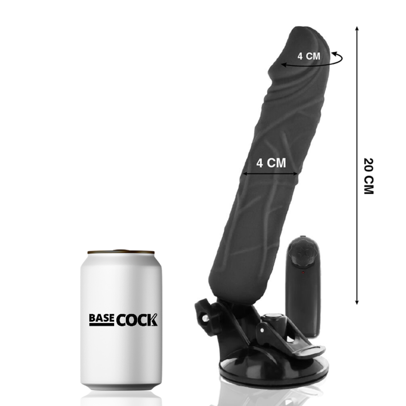 BASECOCK realistický vibrátor s ovladačem 20 cm