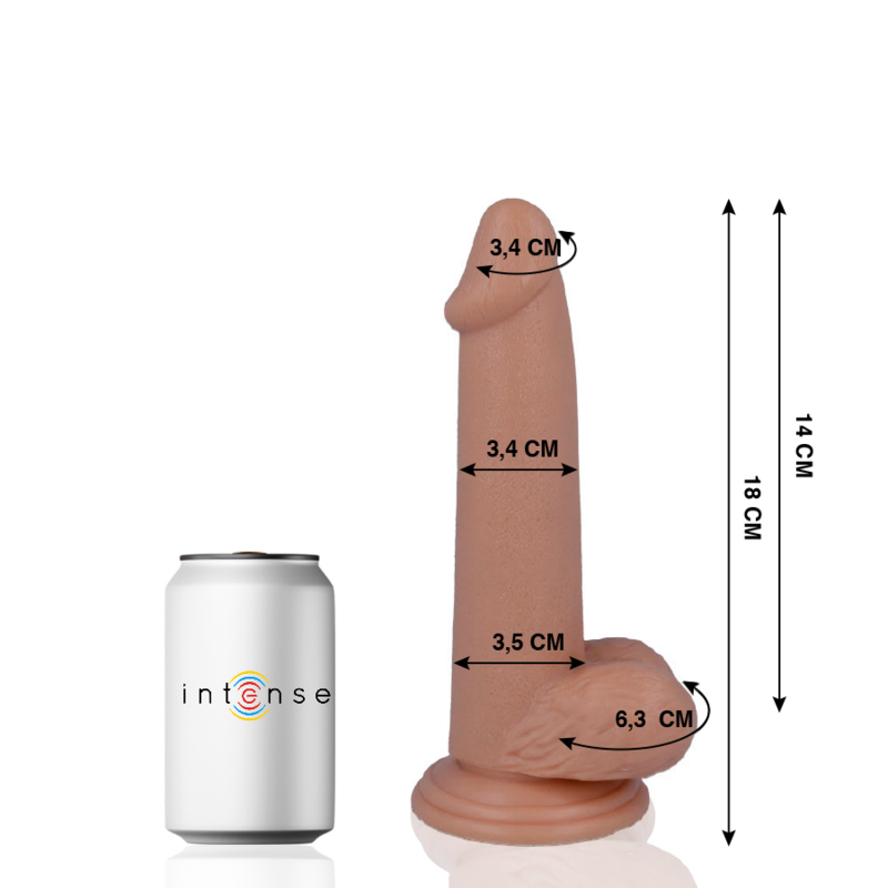 Realistické dildo Mr. Intense 18 cm s přísavkou