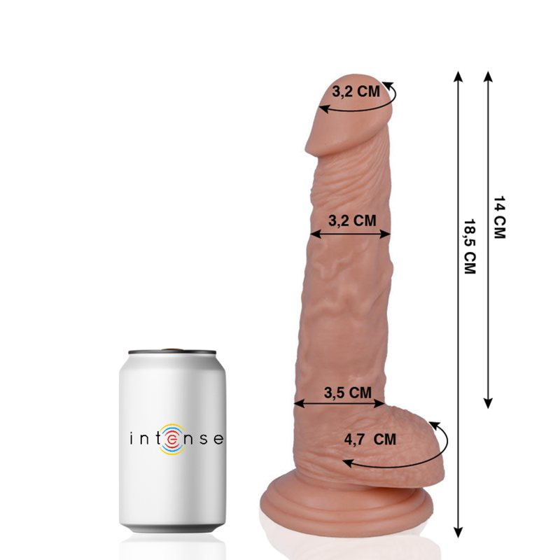 Realistický dildo Mr. Intense 18,5 cm se přísavkou