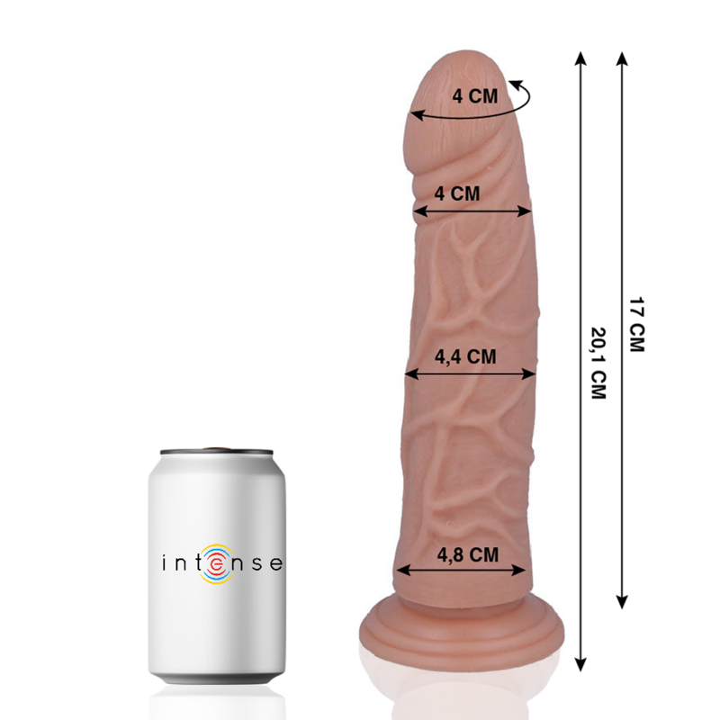 Realistický dildo Mr Intense 20,1 cm s přísavkou