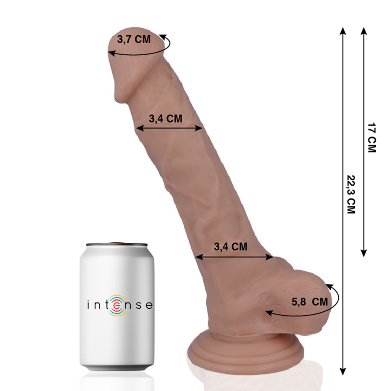 Realistické dildo Mr. Intense 22,3 cm s přísavkou