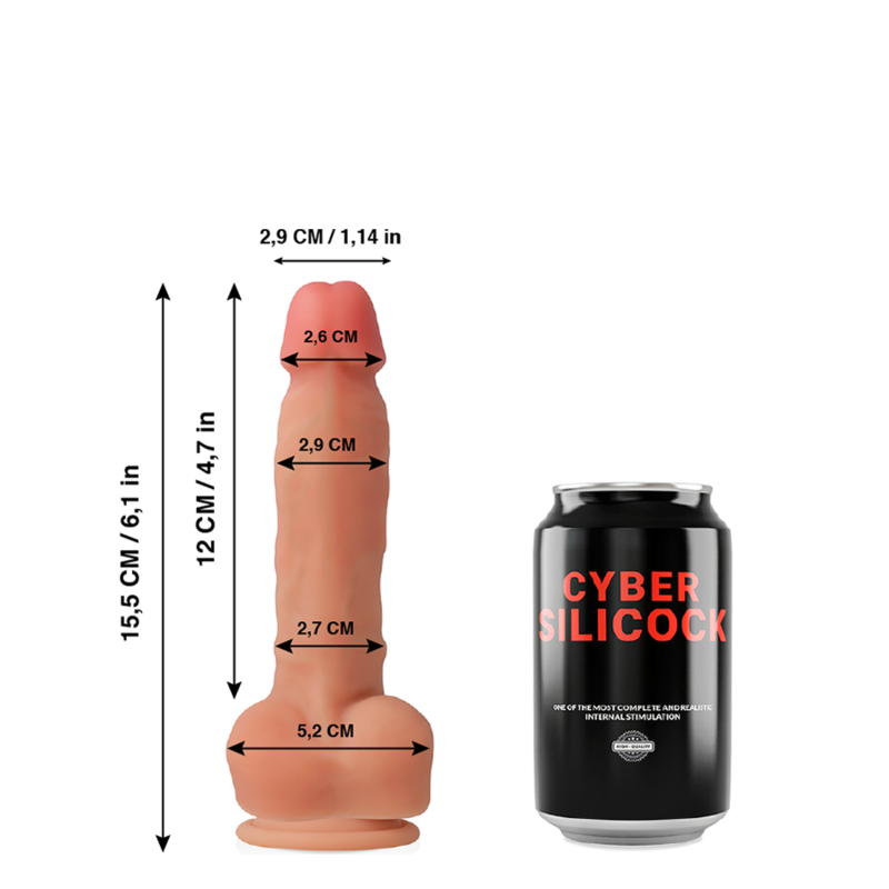 Realistický dildo Ansel CyberSilicock 15,5 cm