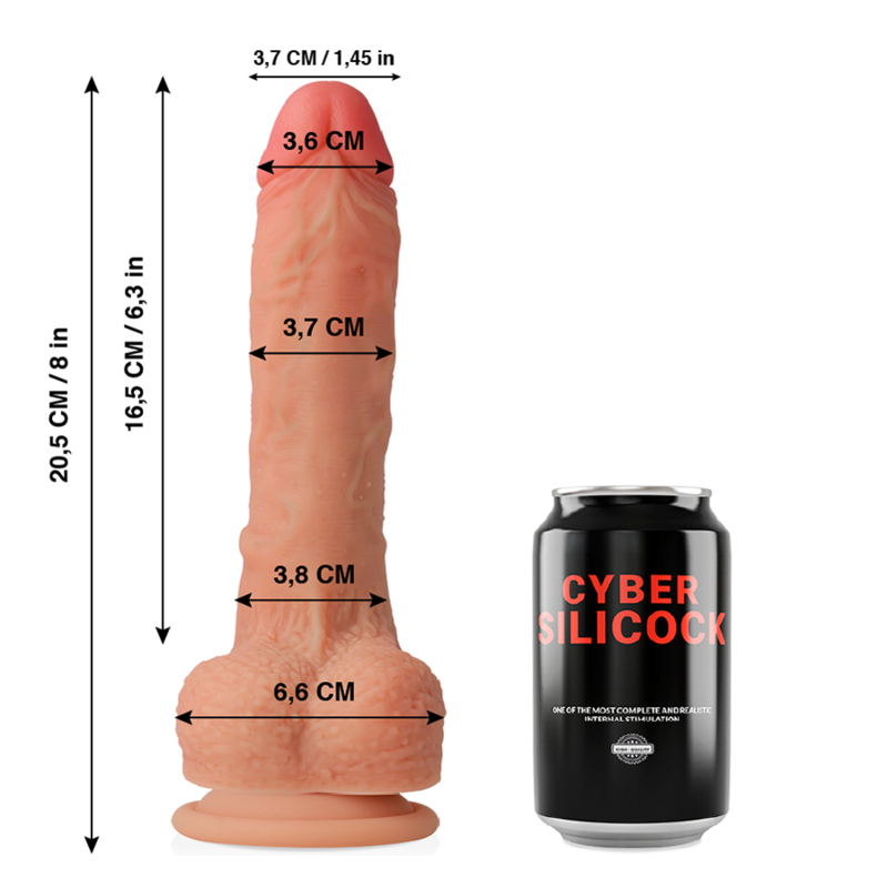 Realistický silikonový dildo Connor 20,5 cm