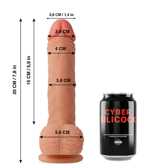 Realistický silikonový dildo Freeman 20 cm s přísavkou