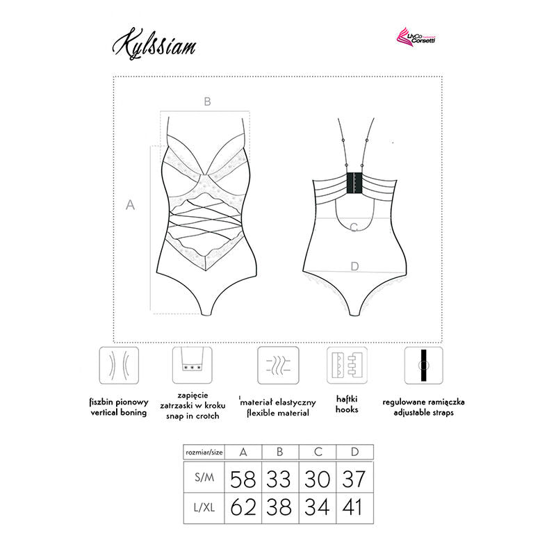 Body Kylssiam LIVCO CORSETTI FASHION černé krajkové