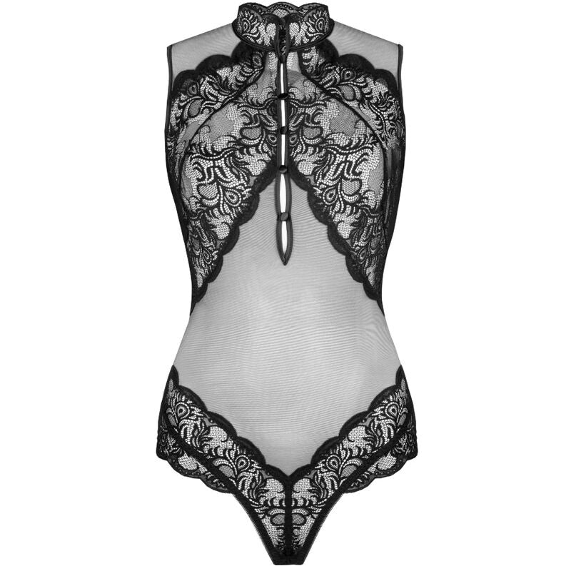 Sagen LC 90694 krajkové body černé - LIVCO CORSETTI