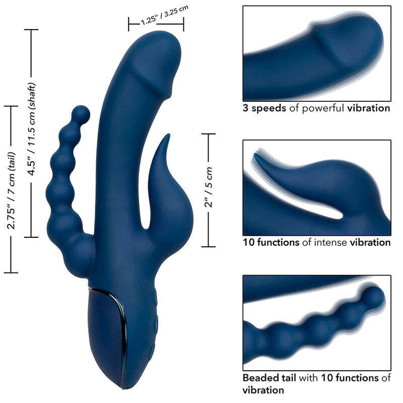 Vibrátor Triple Orgasm modrý - CalExotics