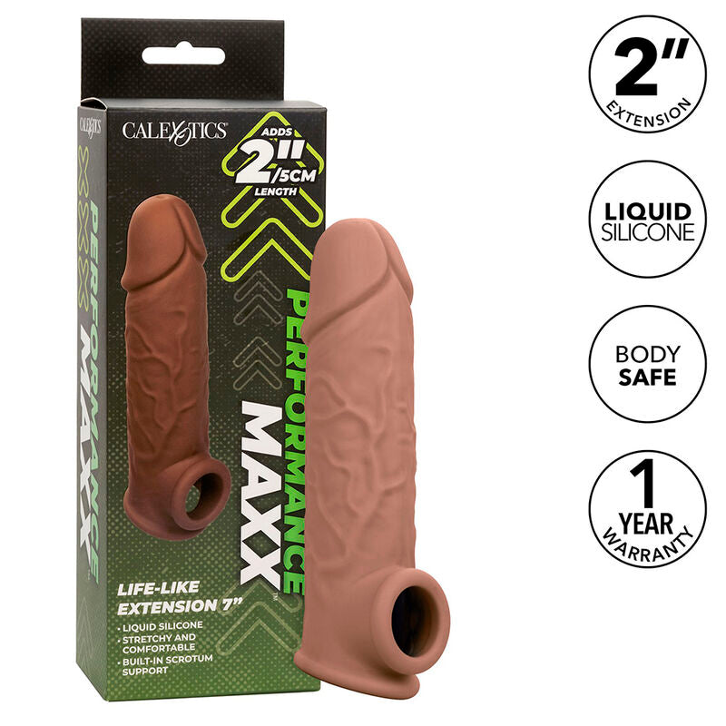 Nástavec na penis CalExotics Performance Maxx 18,5 cm