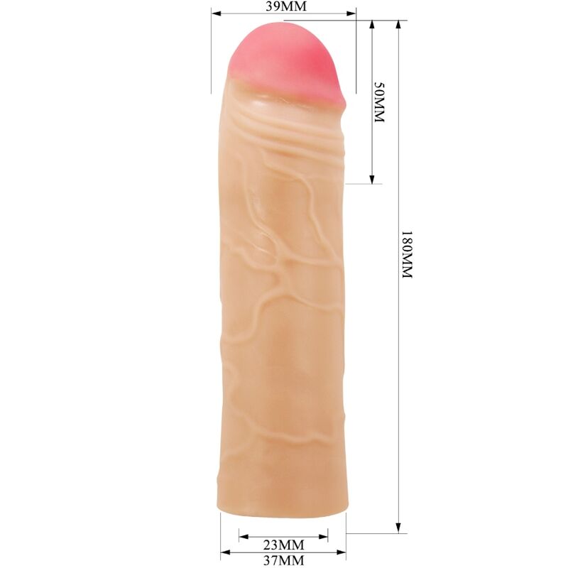 Návlek na penis Pretty Love Chane pro zvětšení (tělový)