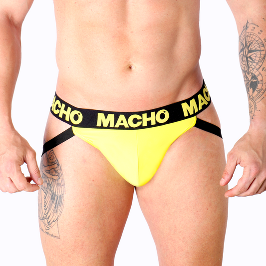 Jockstrap MACHO MX25A žlutý lycra otevřený zadní díl