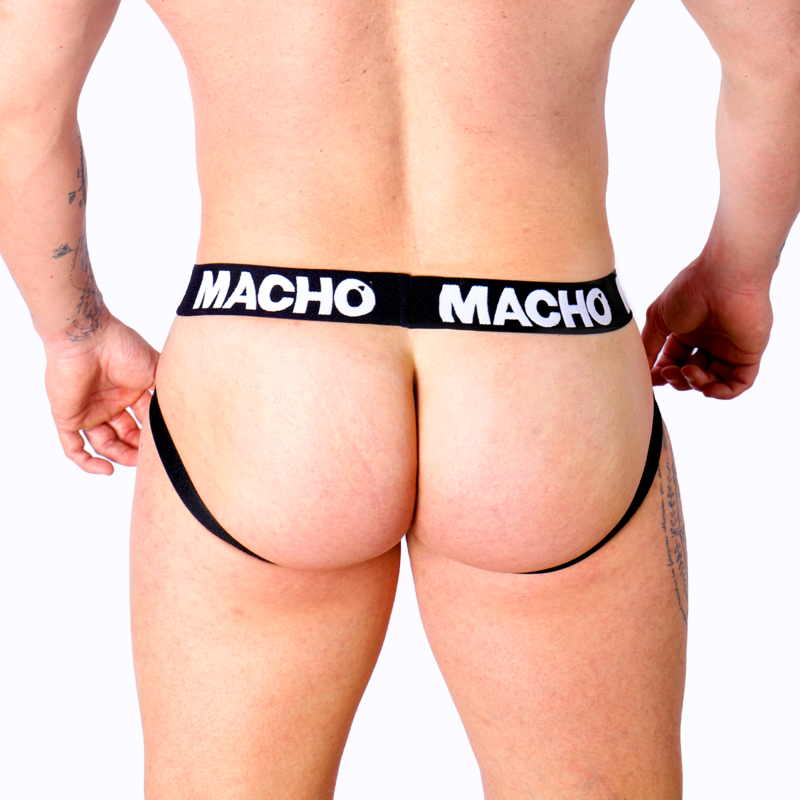 Jockstrap MACHO MX27GR imitace kůže šedohnědý S