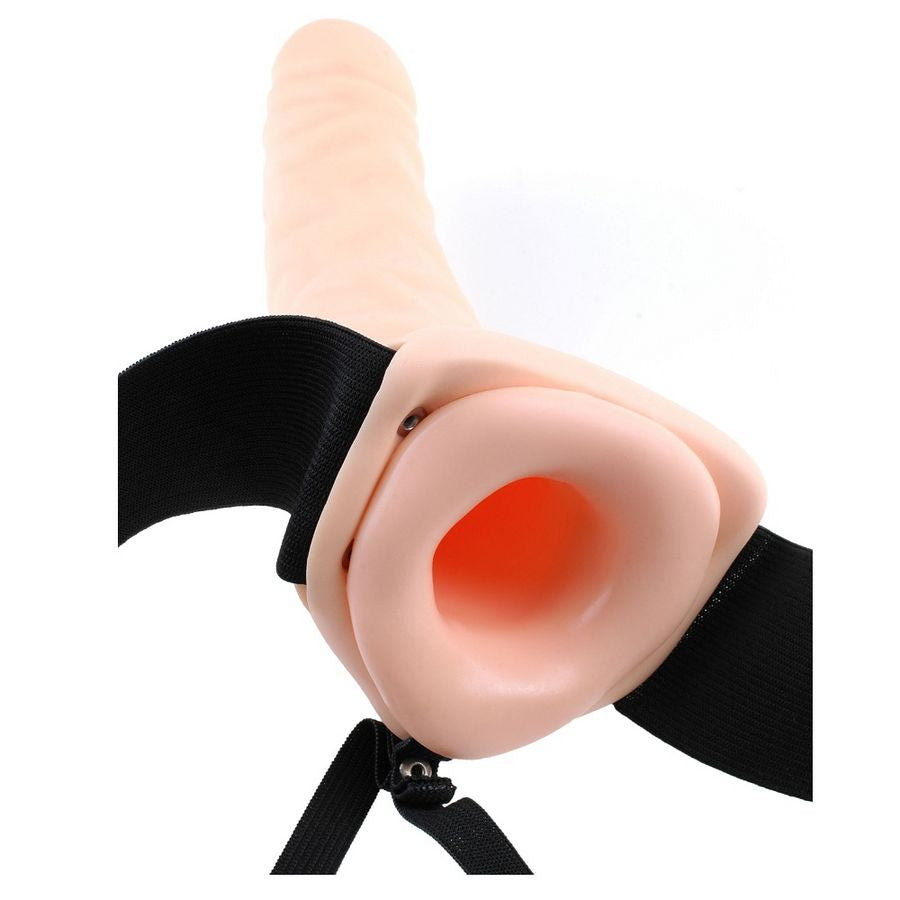 Duté dildo s popruhy Fetish Fantasy 19 cm přírodní