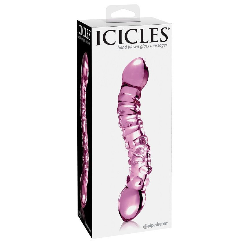 Skleněný masážní nástroj ICICLES N. 55 oboustranný