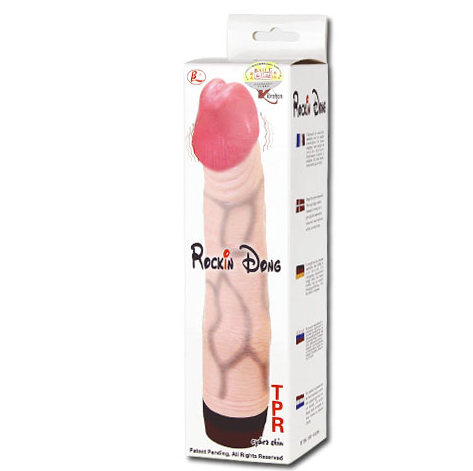 Realistické dildo Rockin Dong s vibrací (21,5 cm)