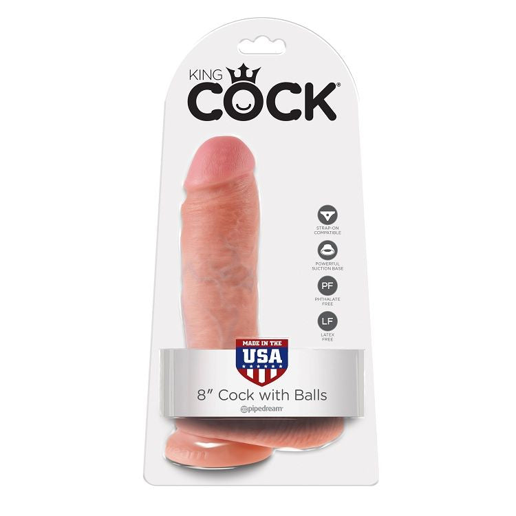 Realistické dildo King Cock s varlaty 20,3 cm