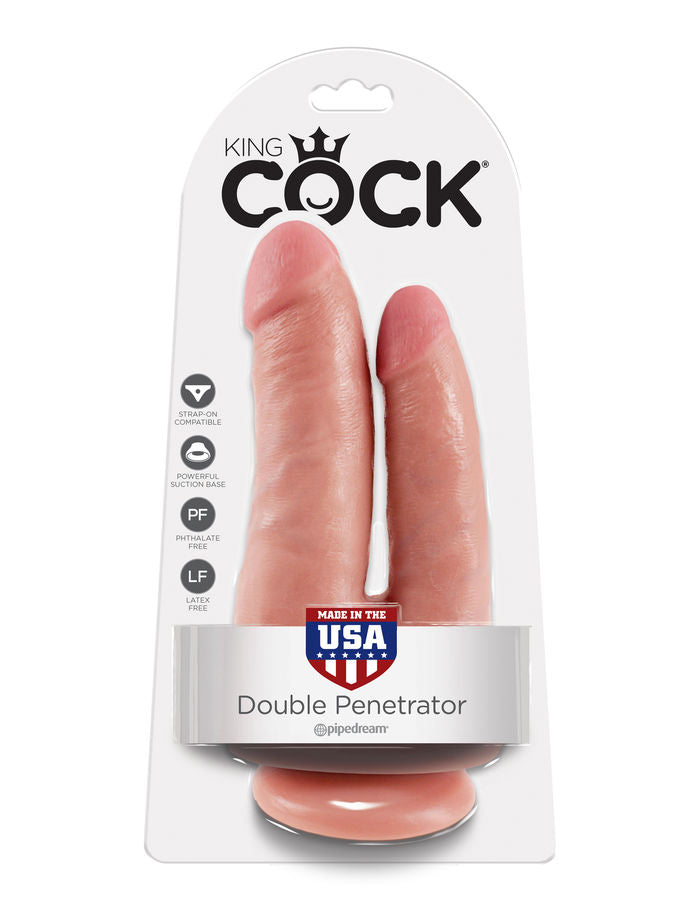 Realistické dvojité dildo King Cock Double Penetrator