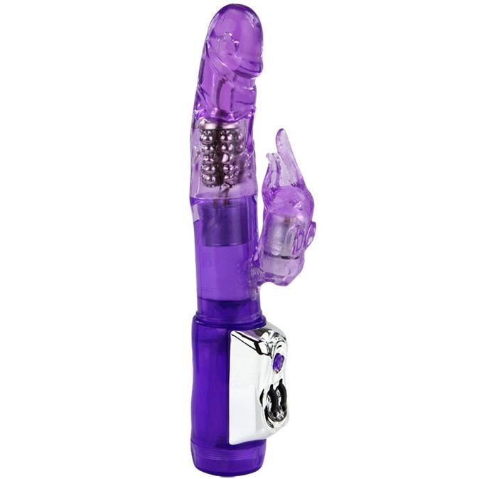 Vibrátor BAILE Super Sex Rabbit s kuličkami 23 cm