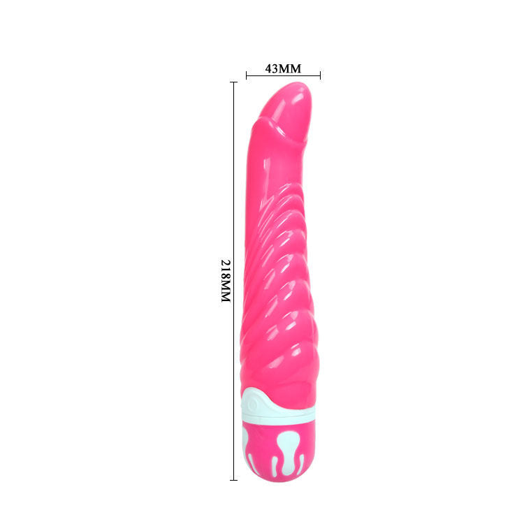 Realistický vibrátor Baile The Realistic Cock růžový 21,8 cm