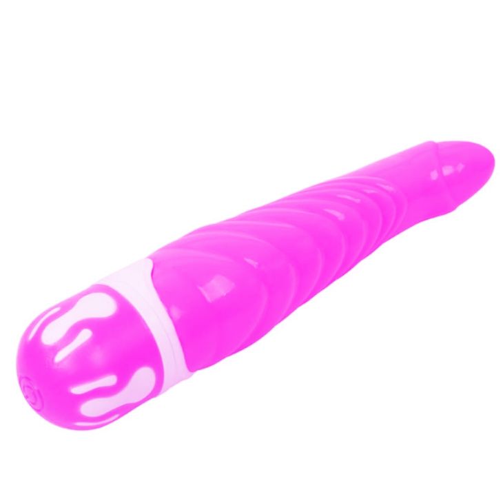 Realistický vibrátor BAILE Cock 21,8 cm fialový