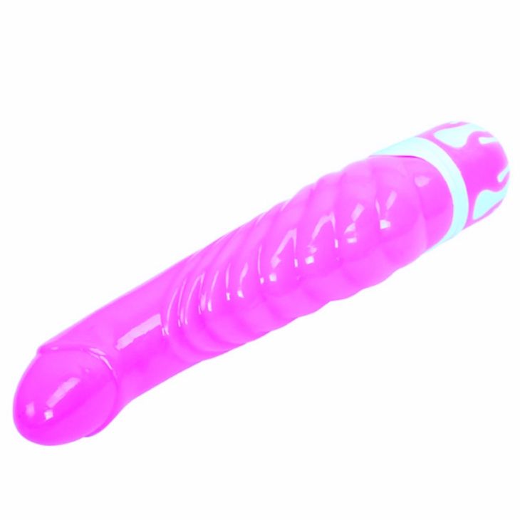 Realistický vibrátor BAILE Cock 21,8 cm fialový