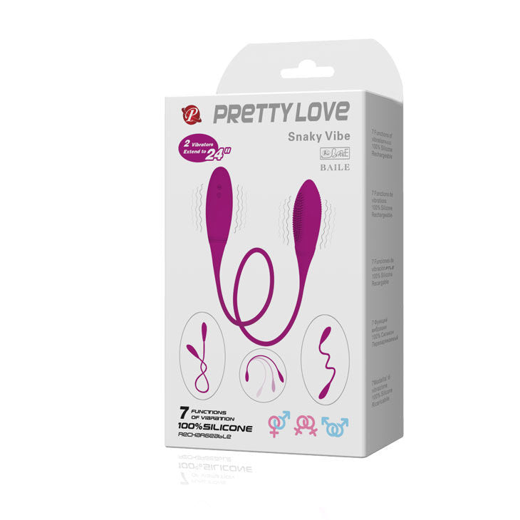 Pretty Love Snaky Deluxe oboustranný vibrátor 7 režimů