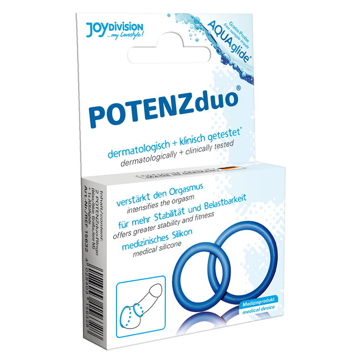 Erekční kroužky POTENZduo Blue Rings XL