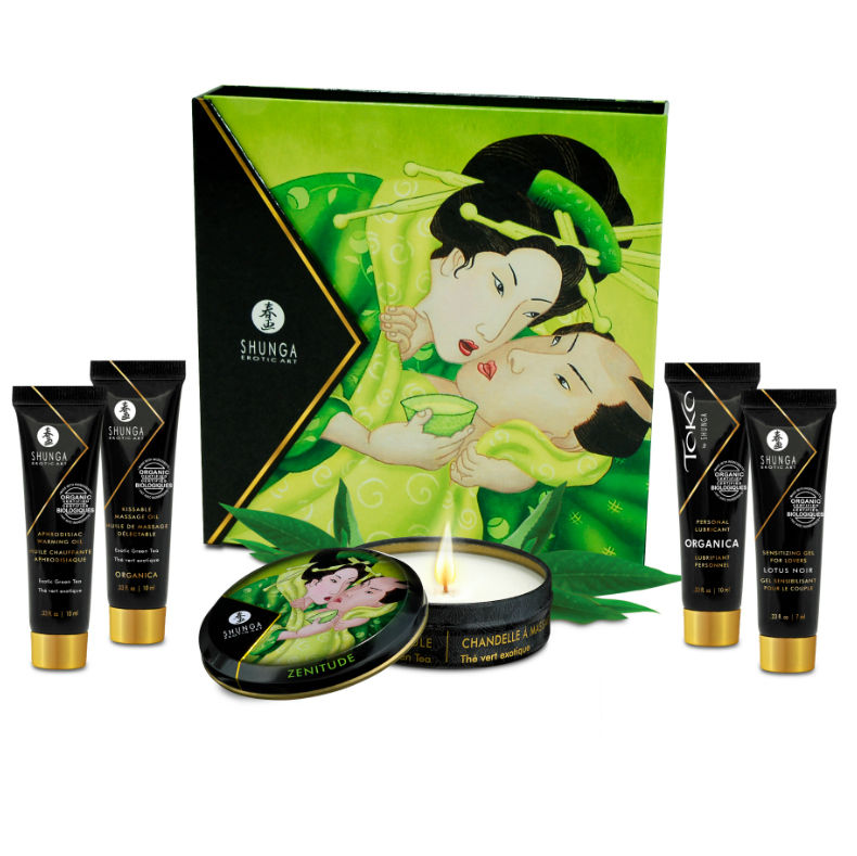 Shunga Secret Geisha - organická sada s vůní zeleného čaje