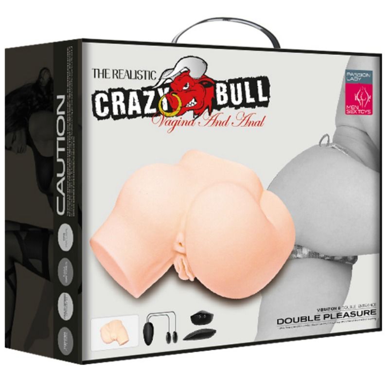 Realistický masturbátor Crazy Bull s vibrací