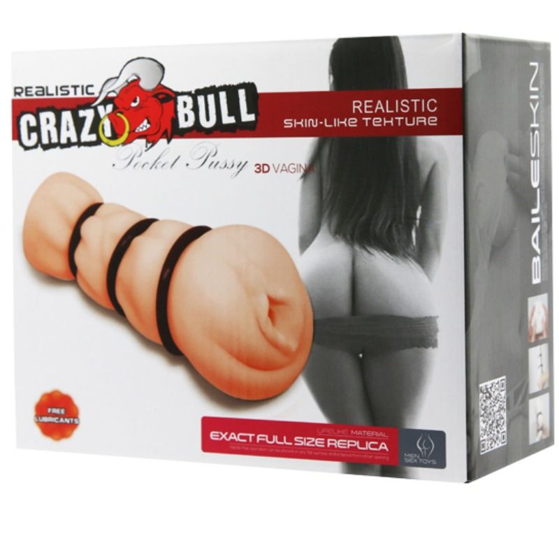 Vaginální masturbátor Crazy Bull s kroužky