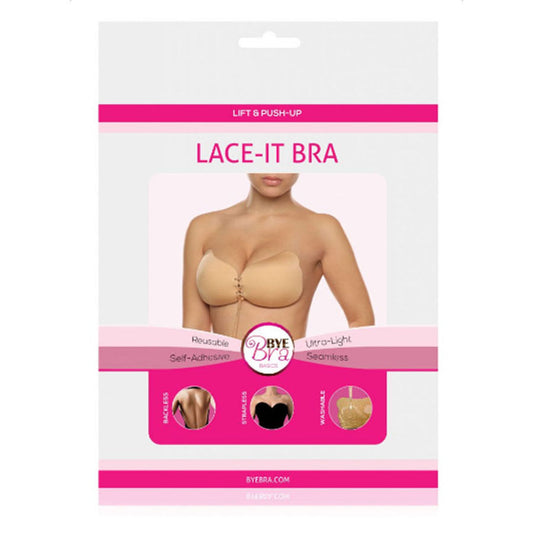 Samolepicí push-up podprsenka Lace Bra beige, vel. B