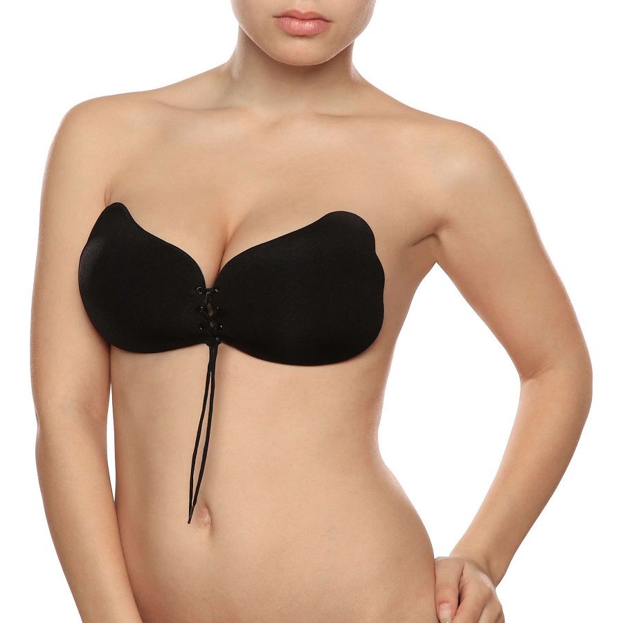 Samolepicí push-up podprsenka BYE-BRA LACE-IT černá