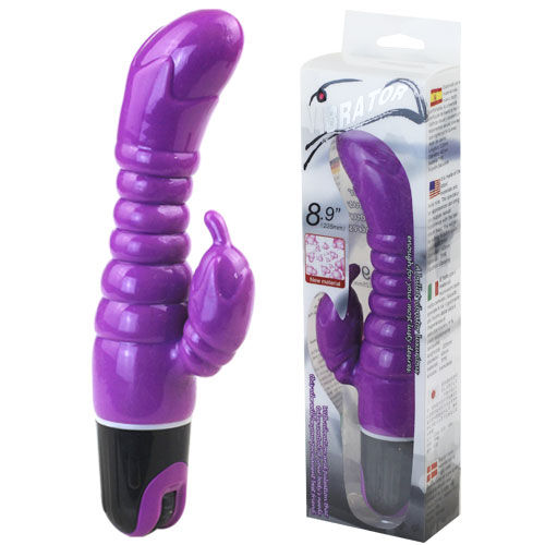 Gelový vibrátor BAILE LOVET SENSATION fialový 22 cm