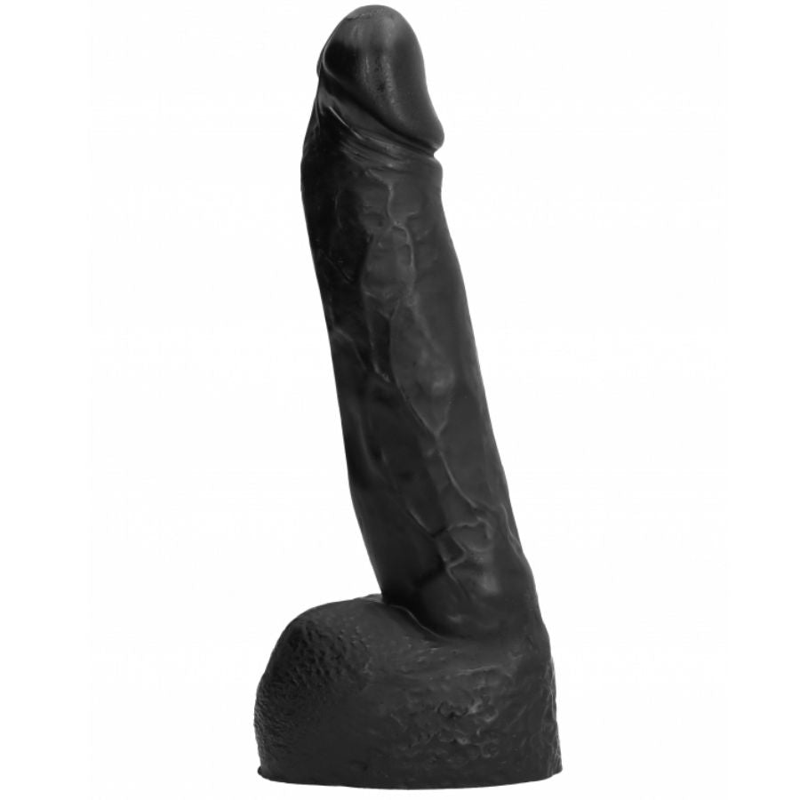 Realistické dildo ALL BLACK 20 cm pro fisting