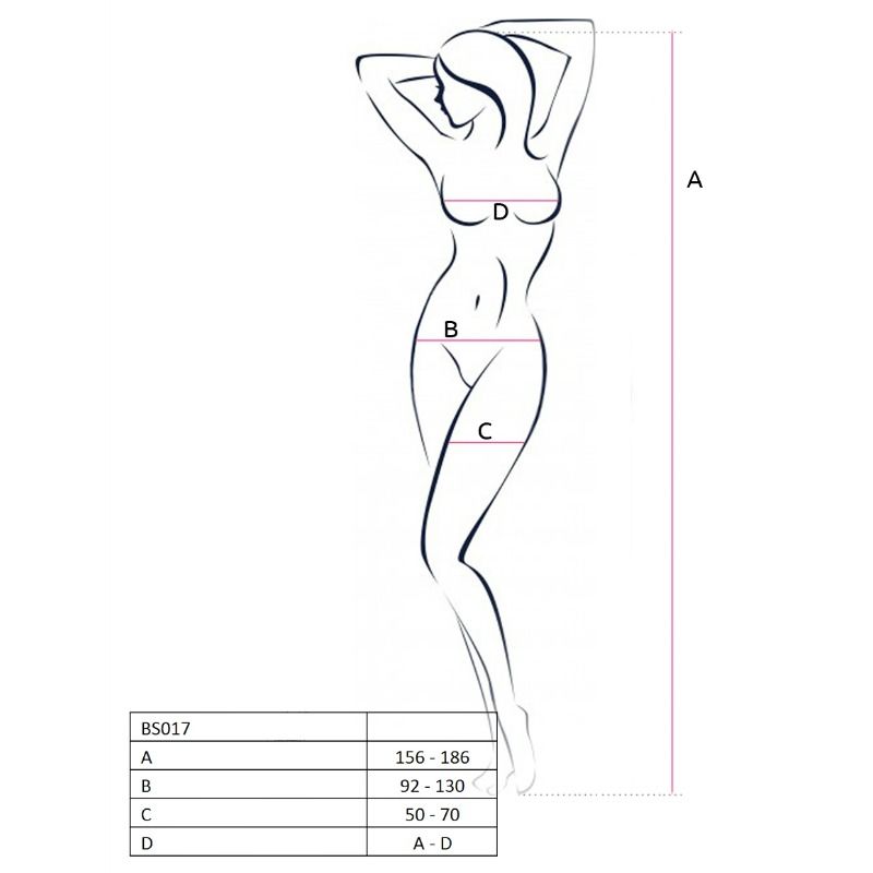 Síťované body Passion BS017 s otevřeným rozkrokem