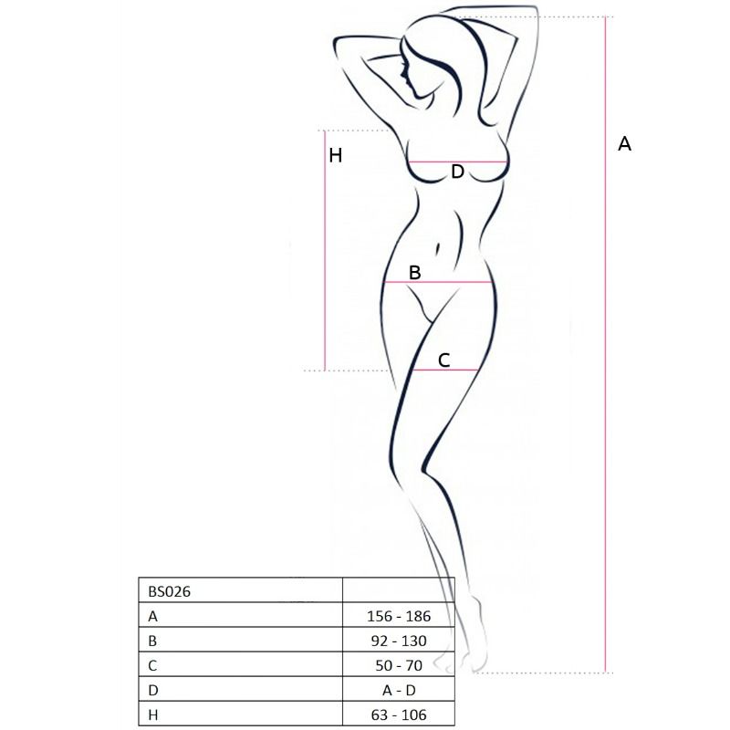 Síťované body s designem minišatů Passion BS026