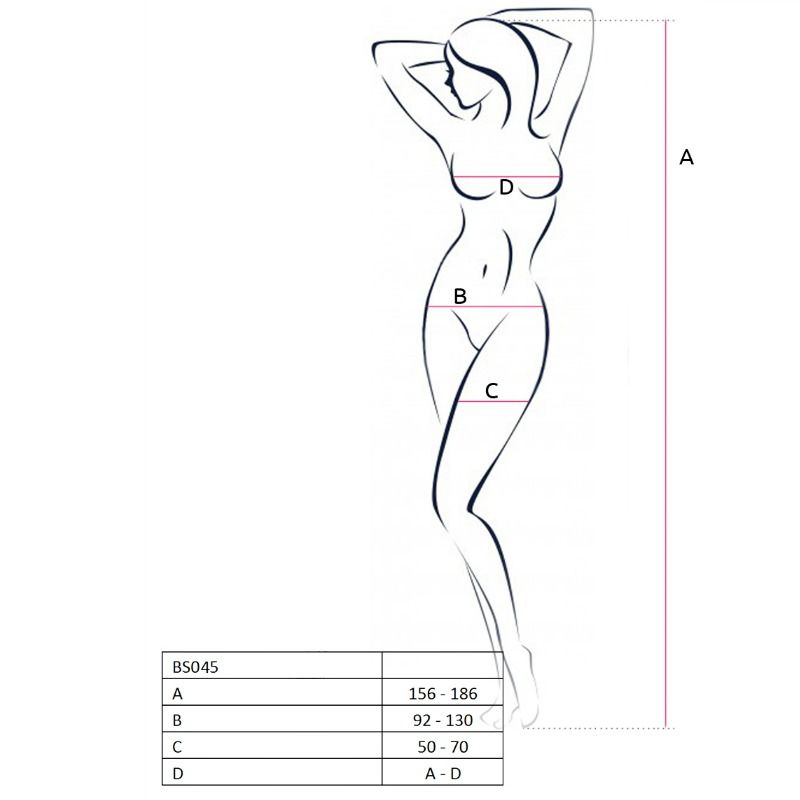 Svůdný síťovaný bodysuit Passion BS045 černý