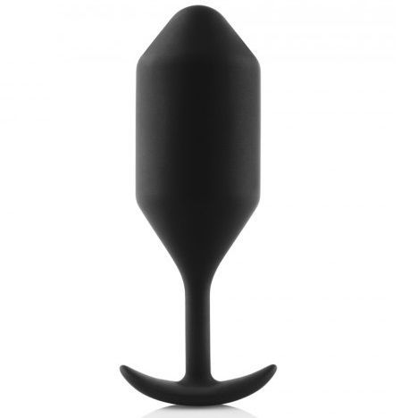 B-VIBE Snug anální kolík 4 černý (14 cm, 257 g)