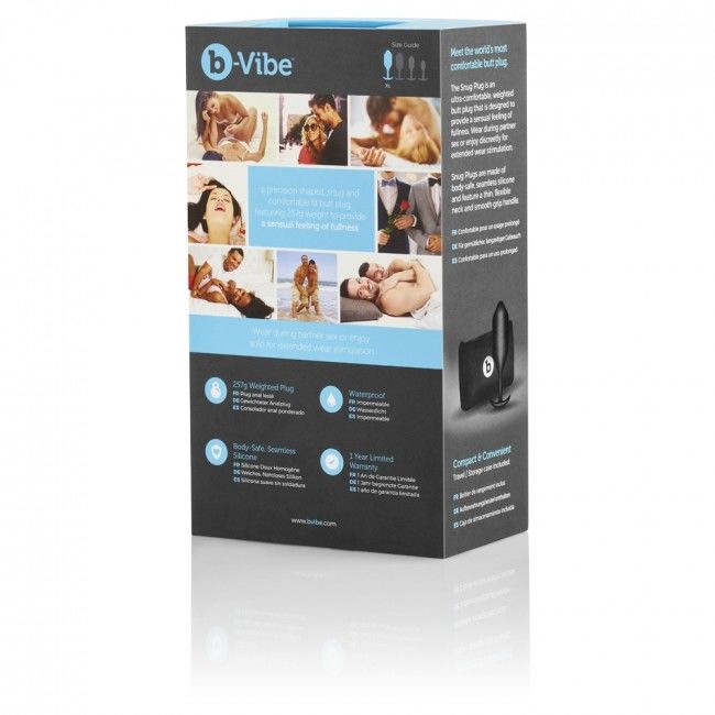 B-VIBE Snug anální kolík 4 černý (14 cm, 257 g)