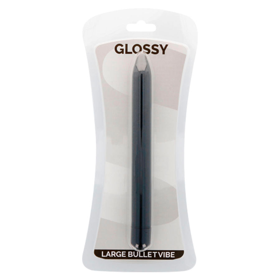 Vibrátor Glossy Slim černý, vodotěsný, 1 rychlost