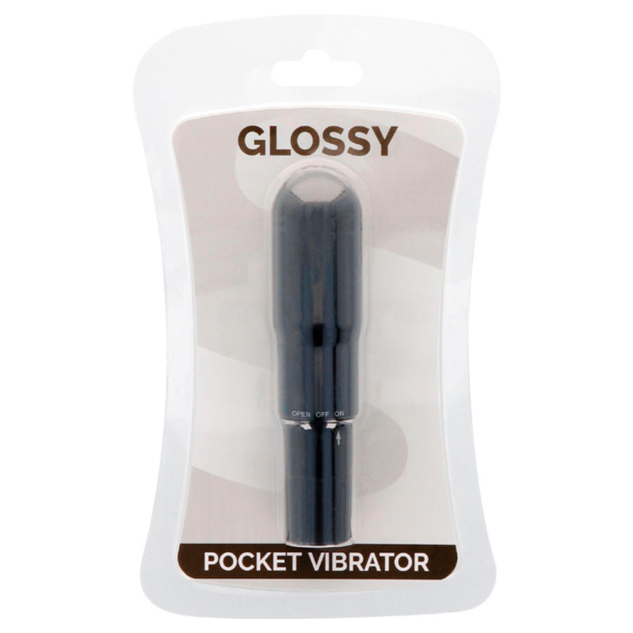 Kapesní vibrátor GLOSSY černý vodotěsný