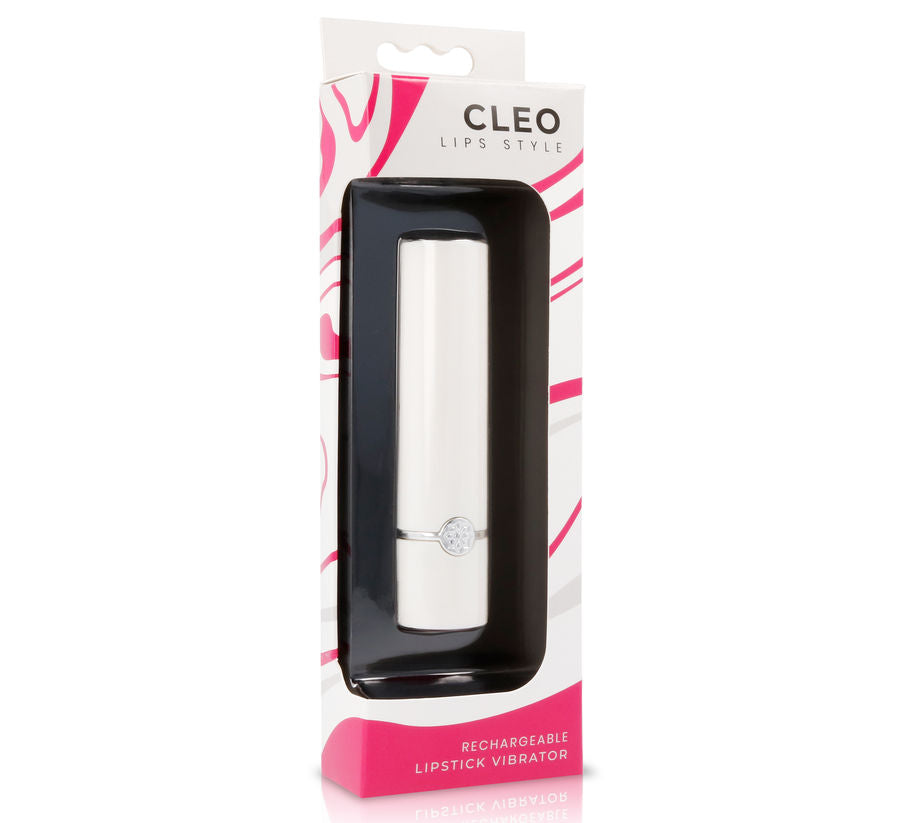 Vibrátor LIPS STYLE CLEO WHITE & PINK v designu rtěnky