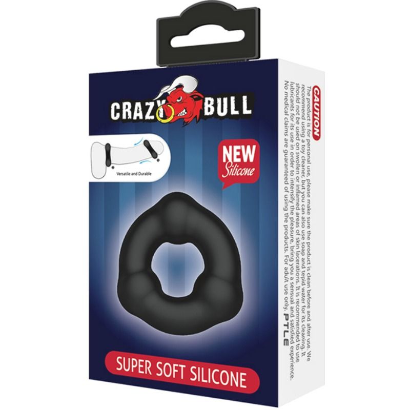 Silikonový erekční kroužek Crazy Bull s výstupky