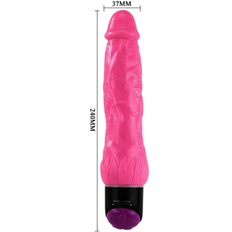 Realistický vibrátor BAILE růžový 24 cm