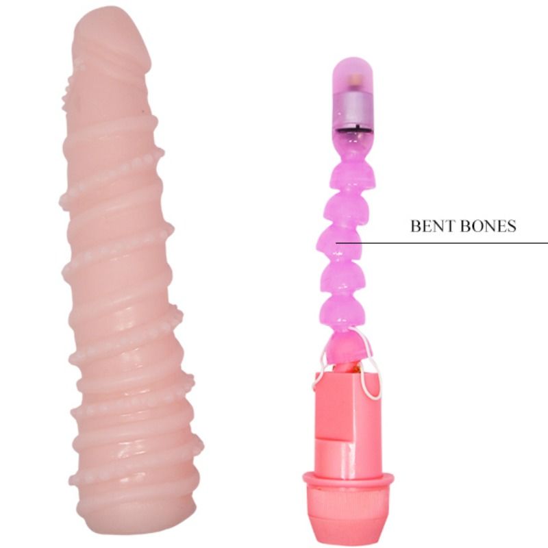 BAILE FLEXI VIBE vibrační dildo spirálové 19,5 cm